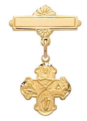 Gold/SS 4 Way Baby Pin