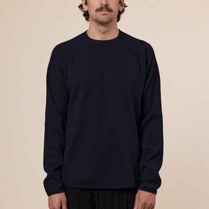 Goldwin - Waffle Light Long Sleeve T-Shirt - Black