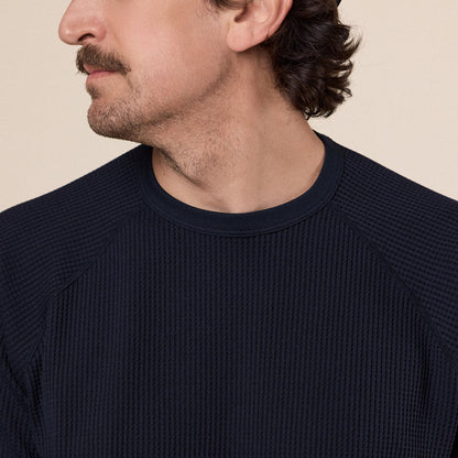 Goldwin - Waffle Light Long Sleeve T-Shirt - Black