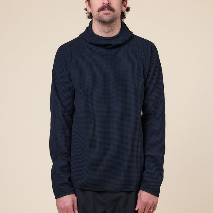Goldwin - Waffle Long Sleeve Hoodie - Black