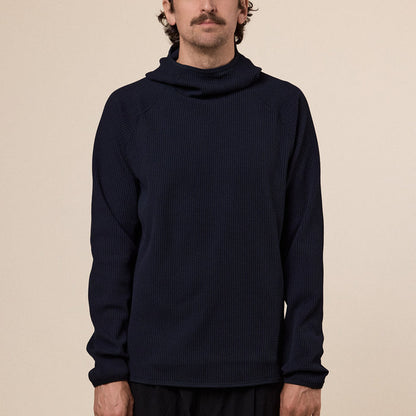 Goldwin - Waffle Long Sleeve Hoodie - Black