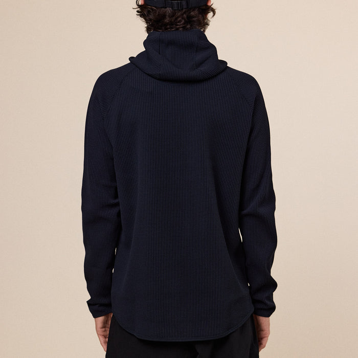 Goldwin - Waffle Long Sleeve Hoodie - Black