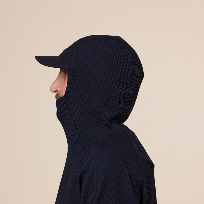 Goldwin - Waffle Long Sleeve Hoodie - Black