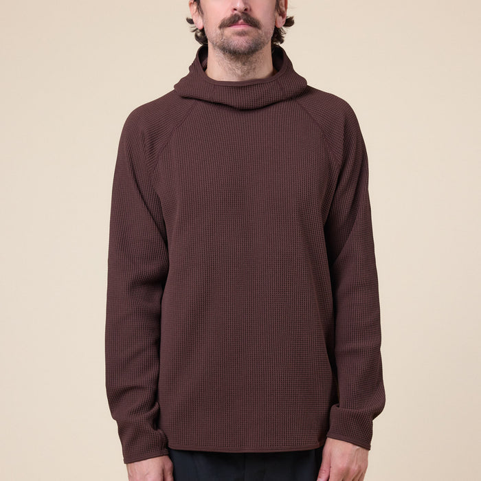 Goldwin - Waffle Long Sleeve Hoodie - Chicory Brown