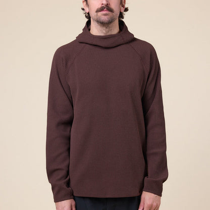 Goldwin - Waffle Long Sleeve Hoodie - Chicory Brown
