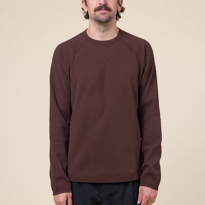 Goldwin - Waffle Long Sleeve T-Shirt - Chicory Brown