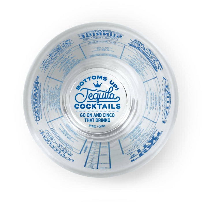 Fred & Friends Good Measure Recipe Tequila Glassware with printed tequila measurement markings