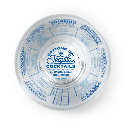 Fred & Friends Good Measure Recipe Tequila Glassware with printed tequila measurement markings