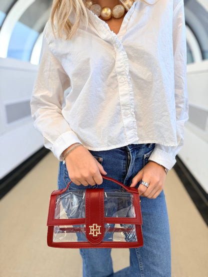 Grace Clear Bag Burgundy