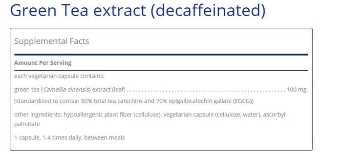 Green Tea Extract 60 capsules by Pure Encapsulations