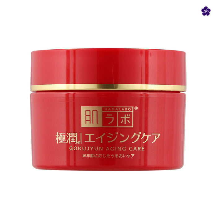 Hada Labo Aging Care Hari Cream 50gr jar. Buy best Japanese cosmetics at Murasaki Cosmetics Netherlands Europe. Anti-aging skincare