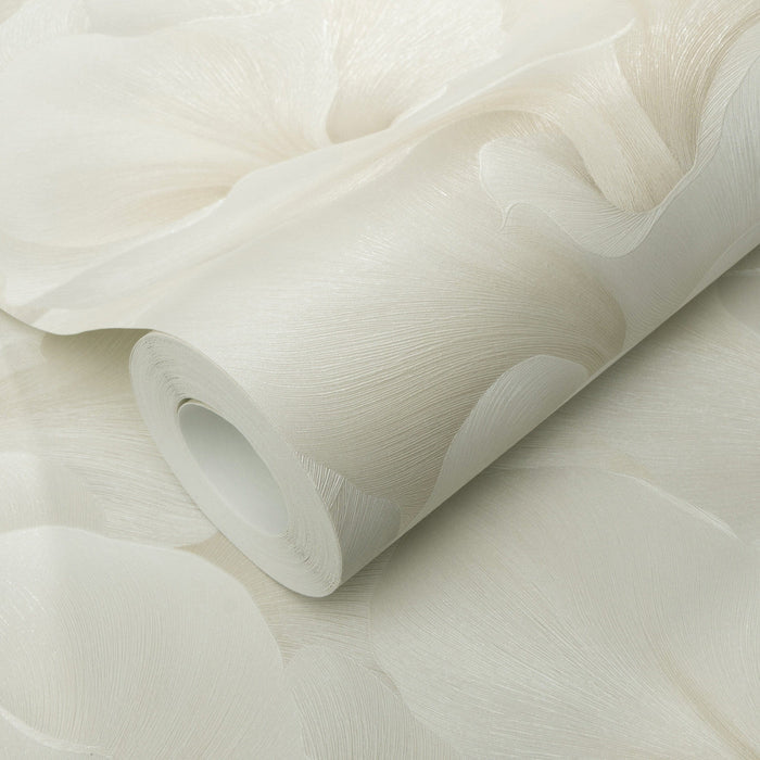 Halie Cream Abstract Floral Petal Wallpaper Home Improvement