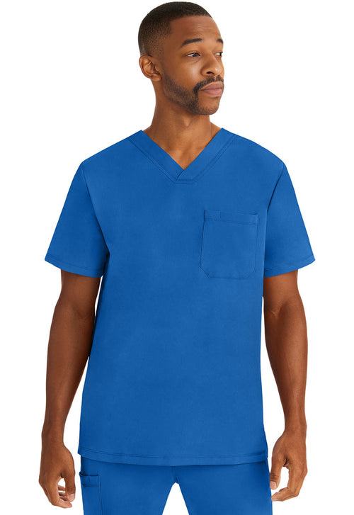 Healing Hands HH Works Mens Mason 1-Pocket Tuck In Scrub Top