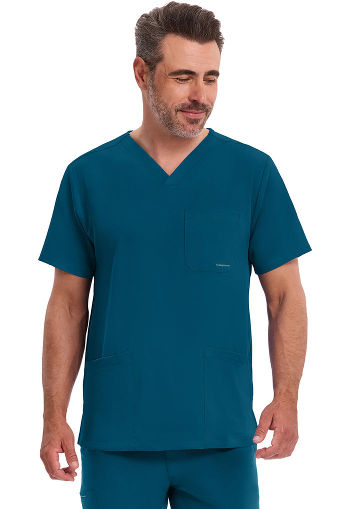 Healing Hands HH Works Mens Mathew V-Neck Scrub Top