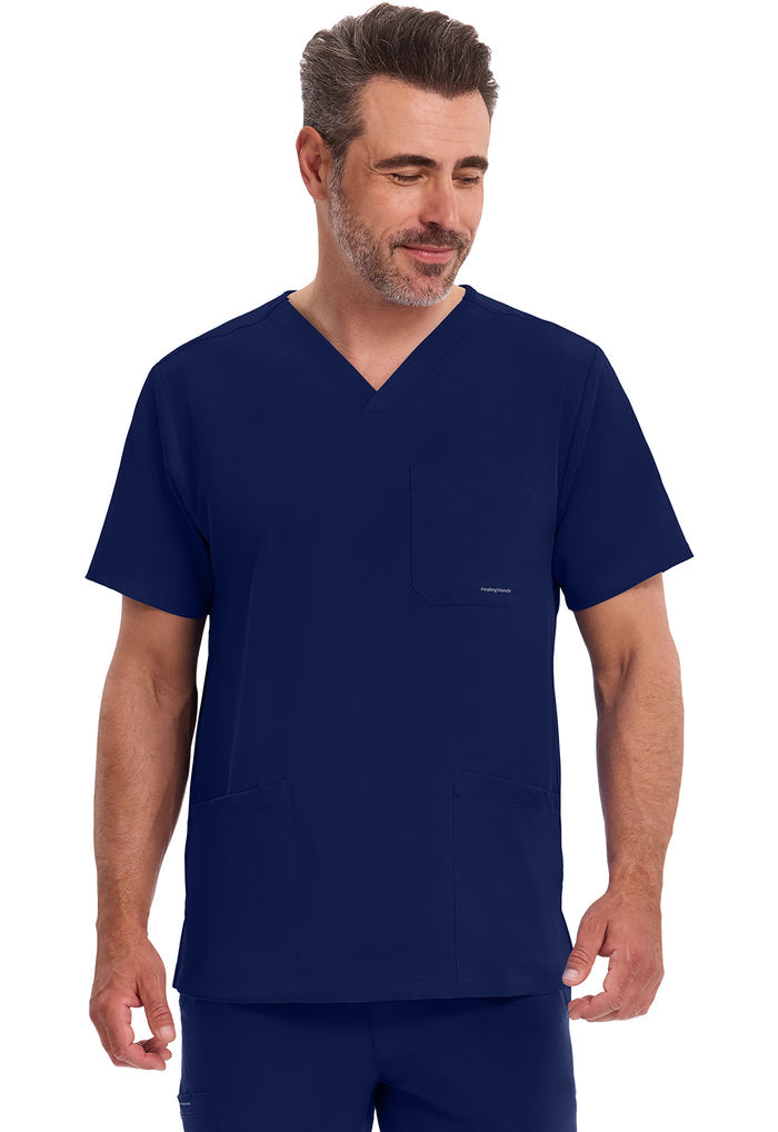 Healing Hands HH Works Mens Mathew V-Neck Scrub Top