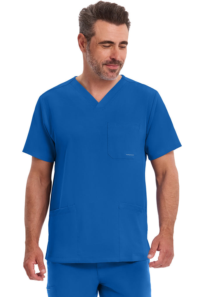 Healing Hands HH Works Mens Mathew V-Neck Scrub Top