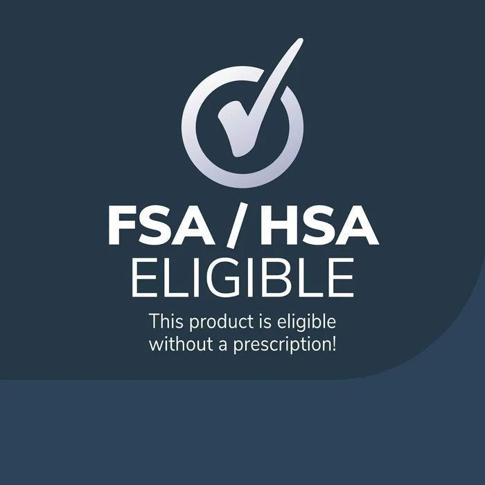 FSA/HSA eligible label for pain relief orthotics