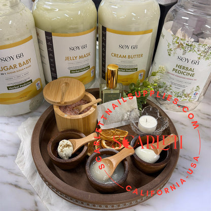 Herbal Pedicure Spa - 5 Steps - Natural Herbal Ingredients Made in USA