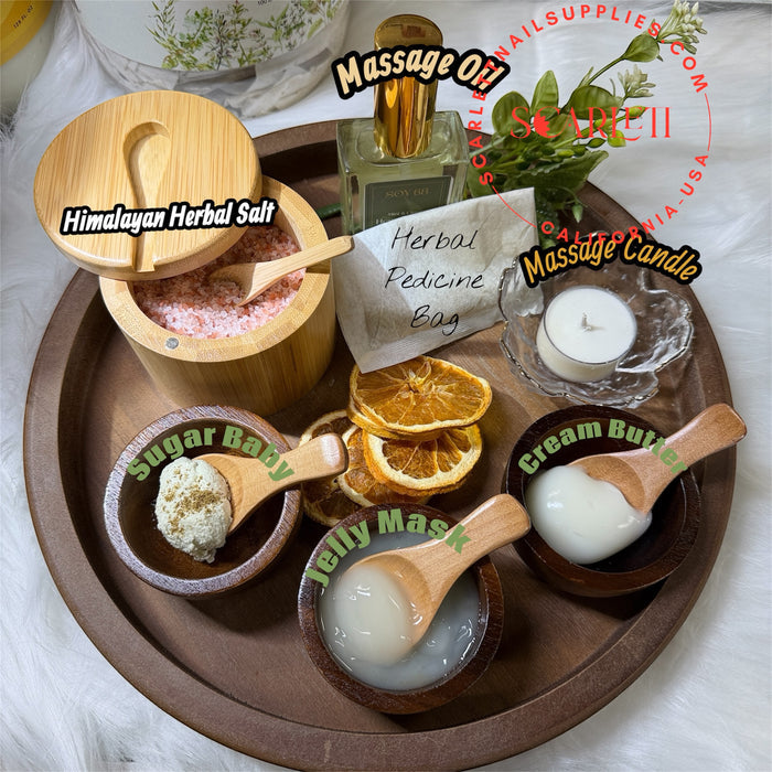 Herbal Pedicure Spa - 5 Steps - Natural Herbal Ingredients Made in USA