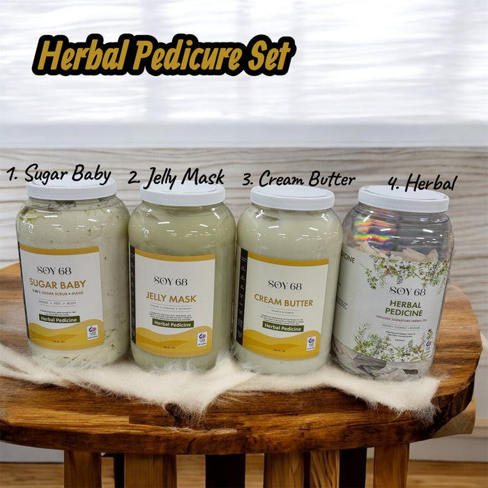 Herbal Pedicure Spa - 5 Steps - Natural Herbal Ingredients Made in USA