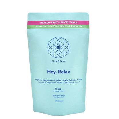 Niyama Wellness-Hey Relax! Magnesium Bisglycinate + Inositol + Gaba Relaxation Powder - Dragon Fruit & Prickly Pear-Wellness-01_PDP_NIYAMA_HEYRELAXDRAGONFRUIT_3df834fb-3fe0-4ac2-90a4-c59070f349fe-The Detox Market |