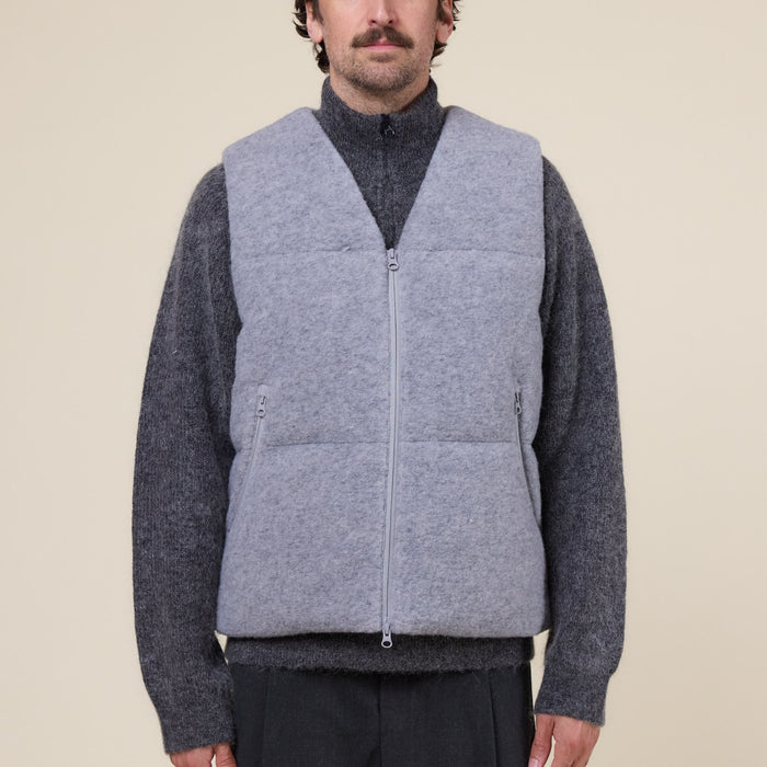 Hiking Patrol - Element Texture Down Vest Jacket - Grey