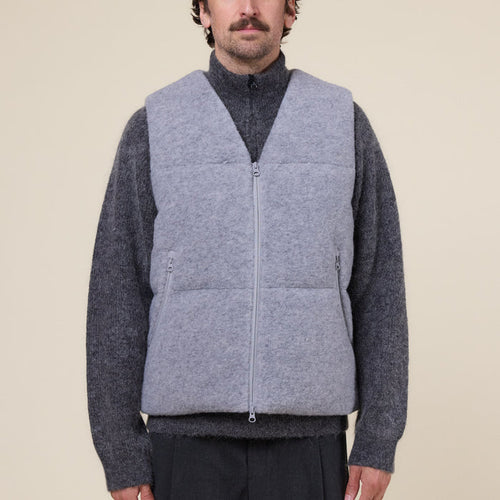 Hiking Patrol - Element Texture Down Vest Jacket - Grey