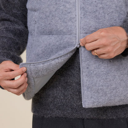 Hiking Patrol - Element Texture Down Vest Jacket - Grey