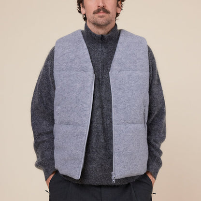 Hiking Patrol - Element Texture Down Vest Jacket - Grey