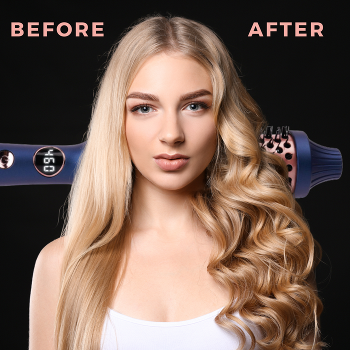 Hot & Hotter Tourmaline Ceramic Digital Hot Styling Brush 1 1/2 Inch, 1 Count, Blue