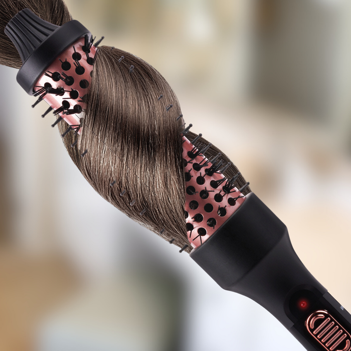 Hot & Hotter Tourmaline Ceramic Hot Styling Brush 1 1/4 Inch, 1 Count, Black
