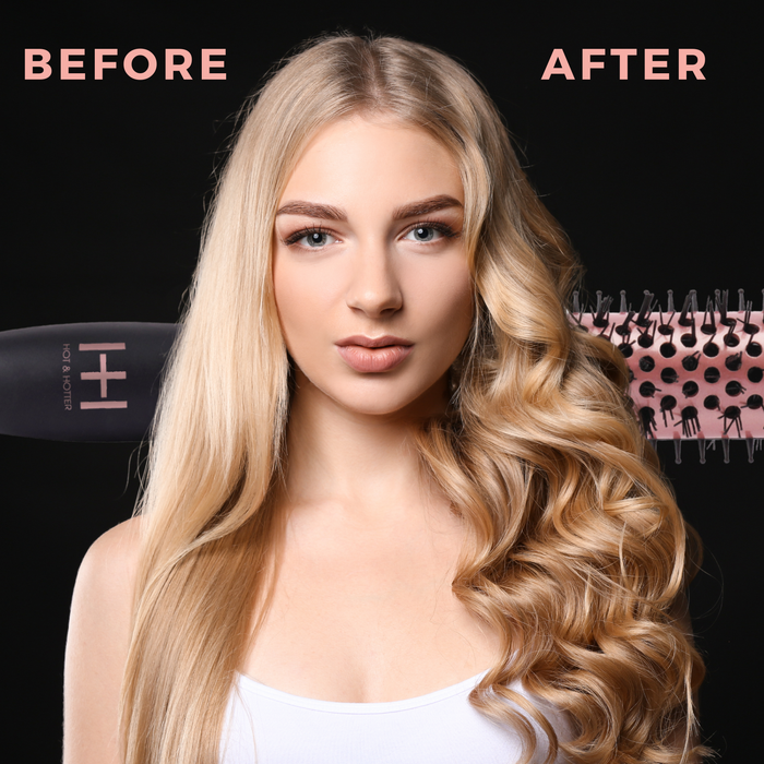 Hot & Hotter Tourmaline Ceramic Hot Styling Brush 1 1/4 Inch, 1 Count, Black