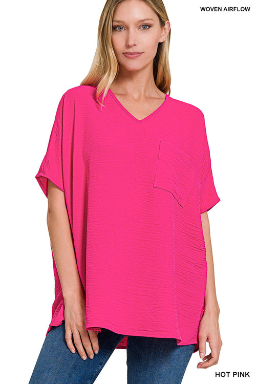 Hot pink Flow with me top