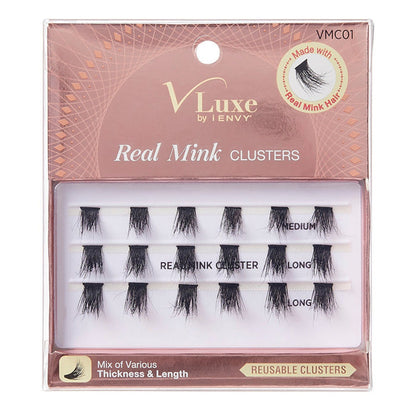 i Envy V-Luxe Real Mink Clusters Eyelashes - ikatehouse