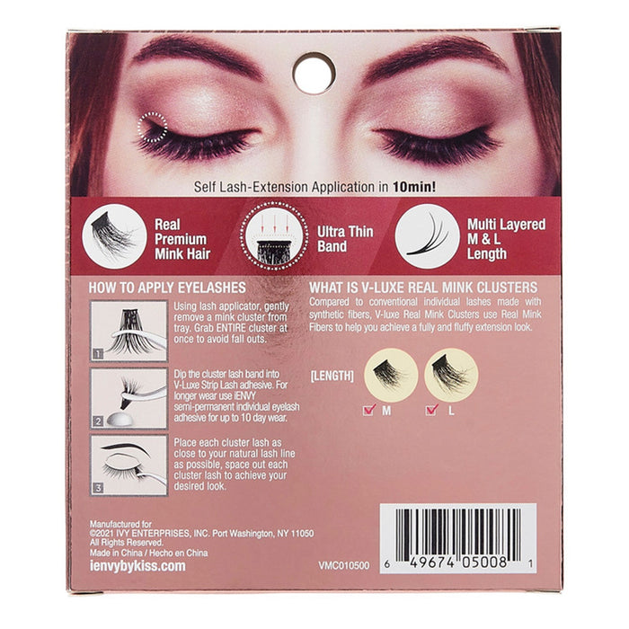 i Envy V-Luxe Real Mink Clusters Eyelashes - ikatehouse