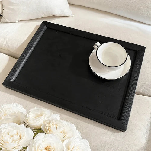 In Stock - Soho Black Oak Veneer Sofa Table Furniture