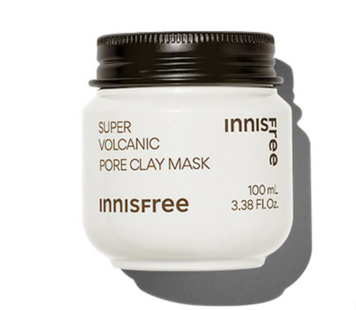 INNISFREE super volcanic pore clay mask volcanic clusters + AHA قناع مقشر بالطين وقشر الجوز