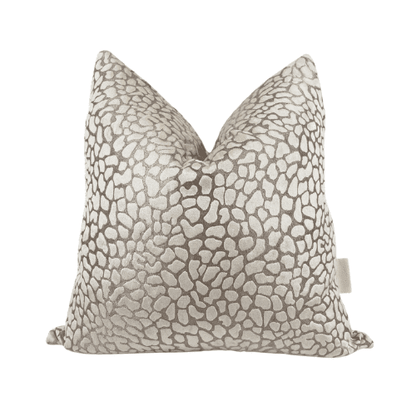 Ivy Mink & Cream Leopard Print Textured Feather Filled Cushion - 50x50cm Textiles