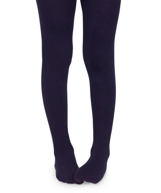 Jefferies Organic Thick Cotton Tights-Navy