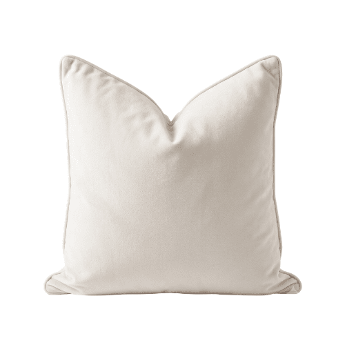 Juniper Cream Velvet Feather Filled Cushion - 45x45cm Textiles