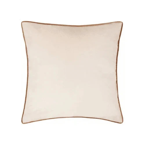 Juniper Ecru & Rust Velvet Cushion Cover - 45 x 45cm Textiles
