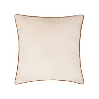 Juniper Ecru & Rust Velvet Feather Filled Cushion - 45 x 45cm Textiles