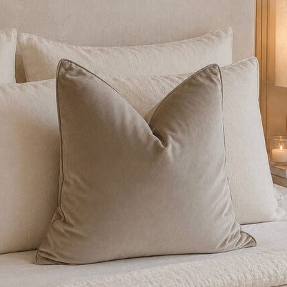 Juniper Mink Velvet Feather Filled Cushion- 45x45cm Textiles