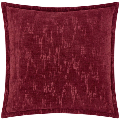 Katy Burgundy Chenille Patterned Cushion Cover - 45x45cm Textiles
