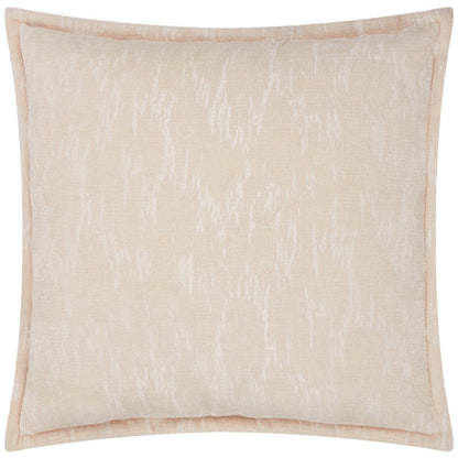 Katy Ivory Chenille Patterned Feather Filled Cushion - 45x45cm Textiles