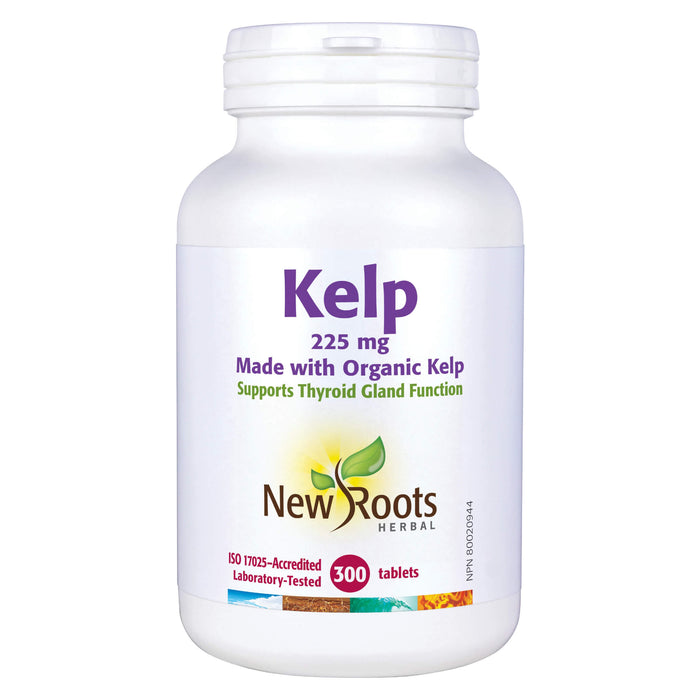 Bottle of New Roots Kelp 225mg 300 Tablets