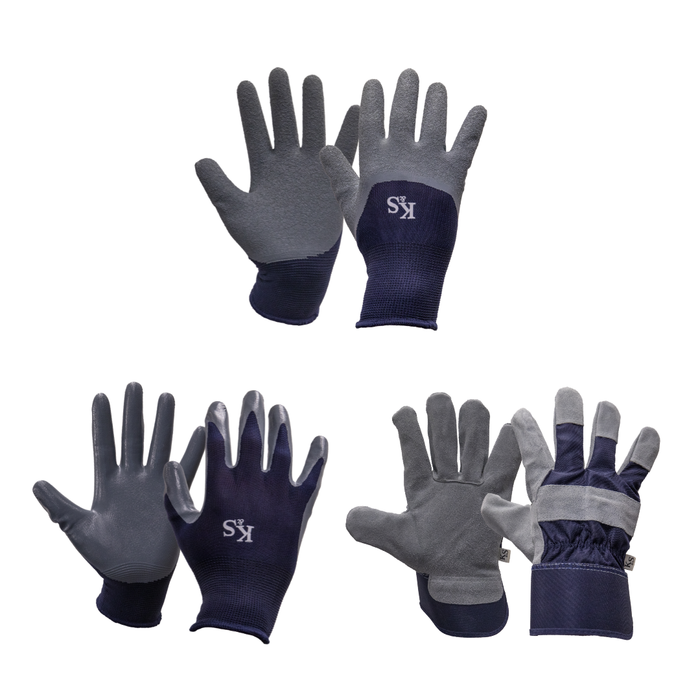 Kent & Stowe All Round Gloves Triple Pack in Navy