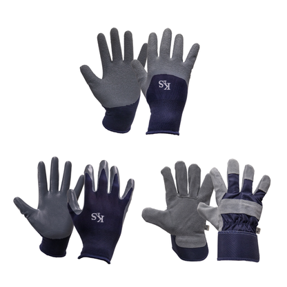 Kent & Stowe All Round Gloves Triple Pack in Navy