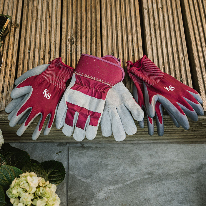 Kent & Stowe All Round Gloves Triple Pack - Plum
