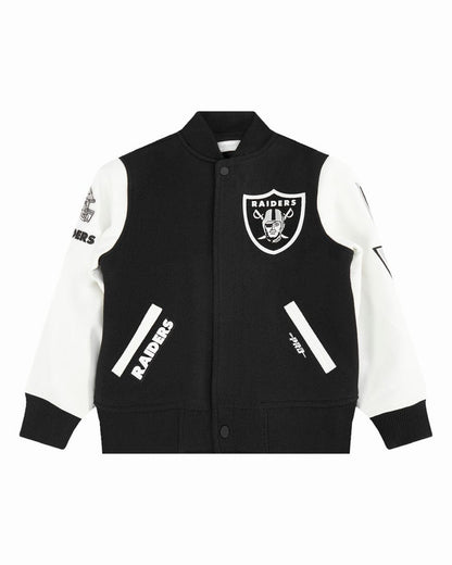 KIDS PRO STANDARD VARSITY JACKET RAIDERS - BLACK /WHITE